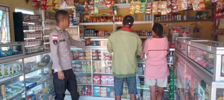 jamin Situasi Kondusif, Piket Jaga SPKT Polsek Lasiolat Polres Belu Laksanakan patroli dan Imbauan kepada masyarakat