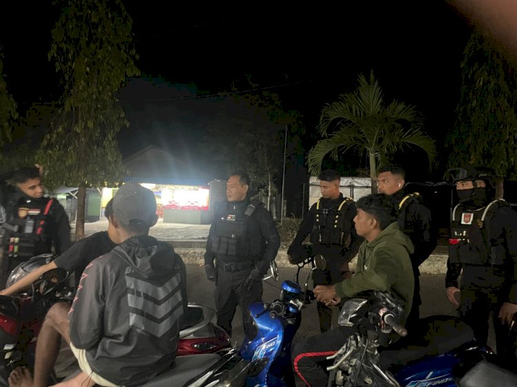 Patroli Akhir Pekan, Tim Perintis Samapta Polres Belu Sisir Sejumlah Titik dalam Kota Cegah Segala Bentuk Gangguan Kamtibmas
