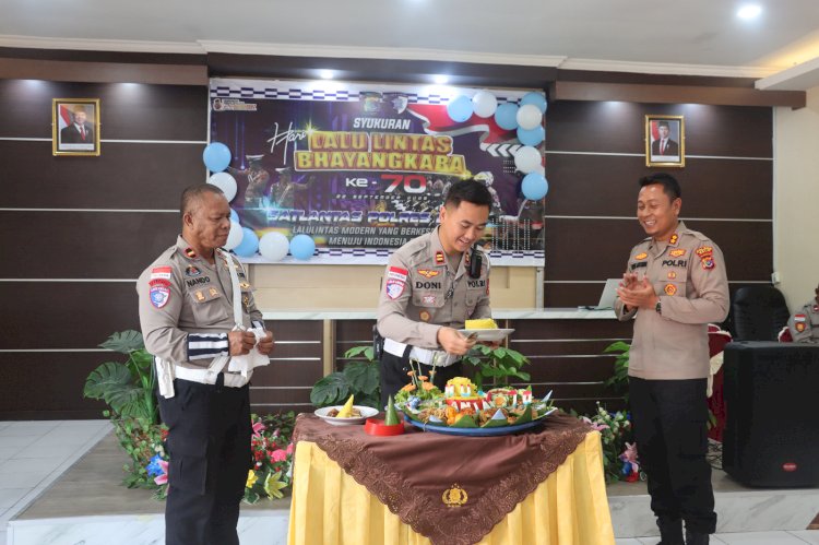 Dikemas Sederhana, Polres Belu Gelar Syukuran Hari Jadi Lalu Lintas Bhayangkara ke 70 Tahun 2025