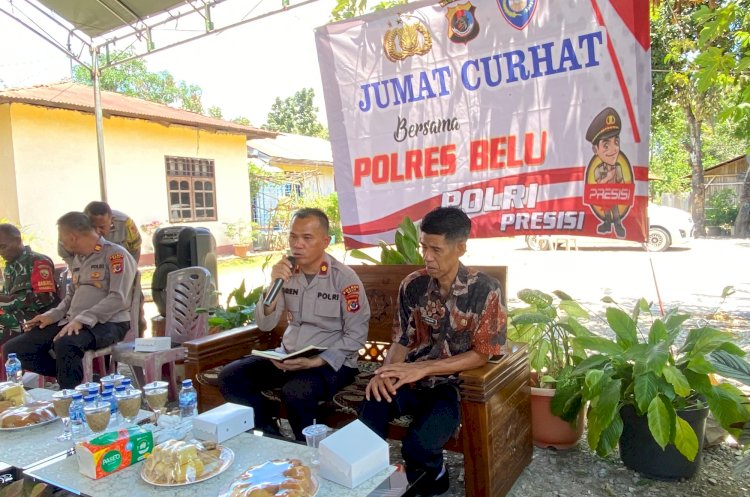 Jumat Curhat Bersama Warga Fatukbot, Wakapolres Belu Ajak Semua Pihak Bersinergi Jaga Kamtibmas