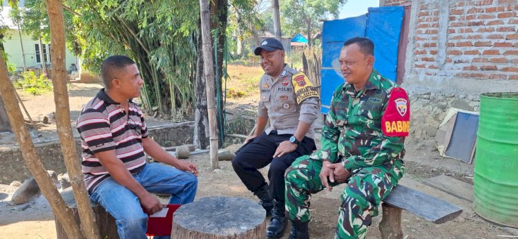 Bersinergi Ciptakan Kamtibmas, Bhabinkamtibmas Polres Belu dan Babinsa Sambangi Warga Binaan di Kelurahan Bardao