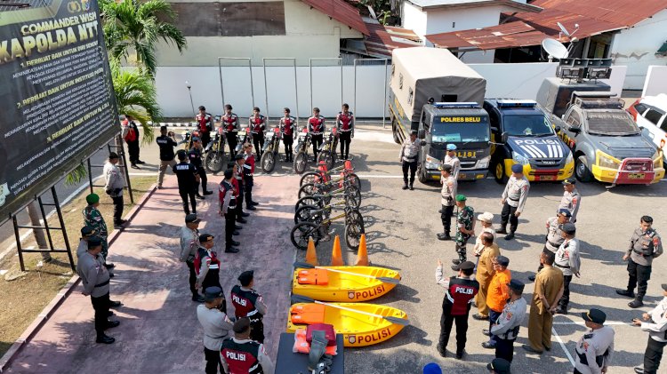 Antisipasi Bencana Hidrometeorologi, Kapolres Belu, AKBP I Gede Eka Putra Astawa Cek Kesiapan Peralatan Tanggap Bencana Alam