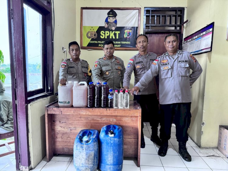 Sepekan Gelaran KRYD, Polsek Raihat Sita dan Amankan Ratusan Liter Miras Tradisional Siap Edar