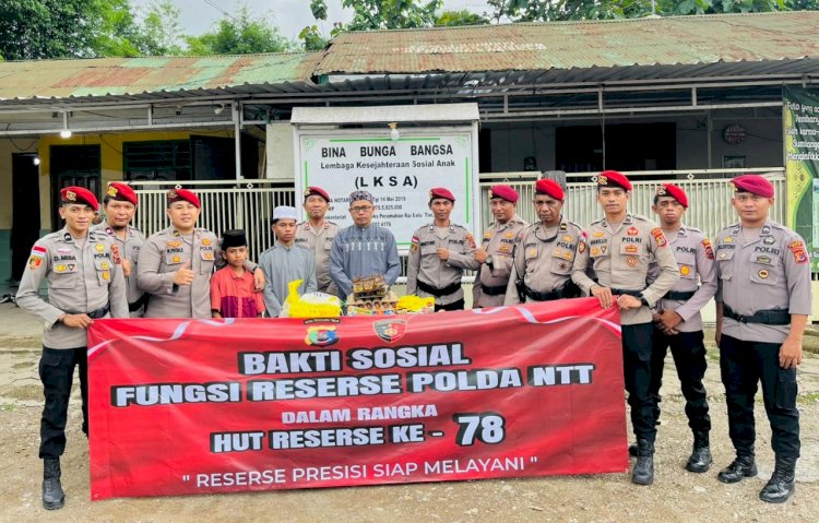 Sentuhan Kasih untuk Sesama, Sat Reskrim Polres Belu Salurkan Bantuan Sosial untuk Anak Panti Asuhan di Hari Jadi Reserse Polri ke 78