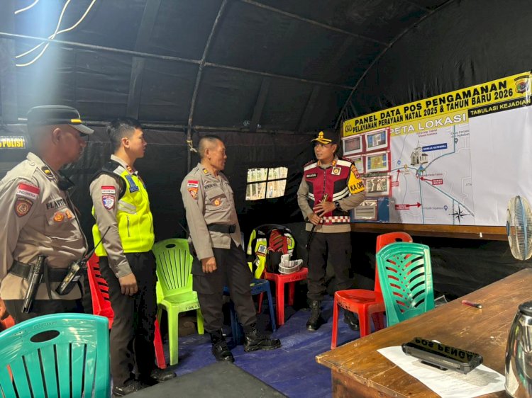 Turun ke Gereja dan Dua Pos Pengamanan Lilin Turangga 2025, Kapolres Belu Pastikan Anggota Siap Amankan Perayaan Nataru di Tapal Batas