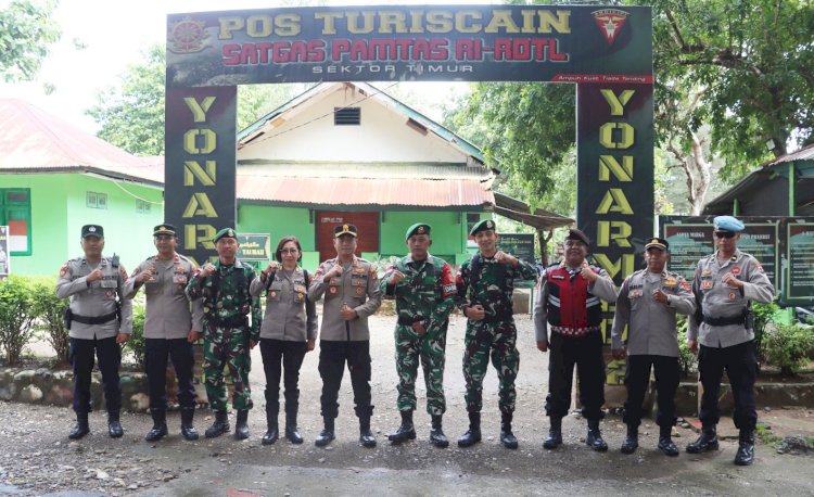 Kunjungi Pos Perbatasan Turiskain, Kapolres Belu Minta Anggota TNI Polri Jaga Soliditas dan Sinergitas di Tapal batas RI-RDTL