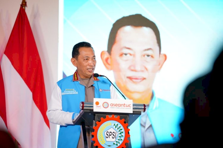 Di HUT KSPSI-Harpekindo, Kapolri Tekankan Perkuat Sinergitas hingga Dukung Hak Buruh 