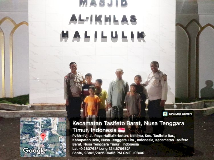 Ciptakan Rasa Aman di Hari ke 10 Ramadan 1447 H, Piket SPKT Regu III Polsek Tasbar Resor Belu Gelar Patroli dan Pengamanan Ibadah Tarawih