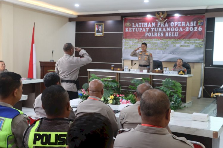 Kesiapan Pengamanan Idul Fitri 1447 H, Kapolres Belu Pimpin Langsung Latihan Pra Operasi Ketupat Turangga 2026