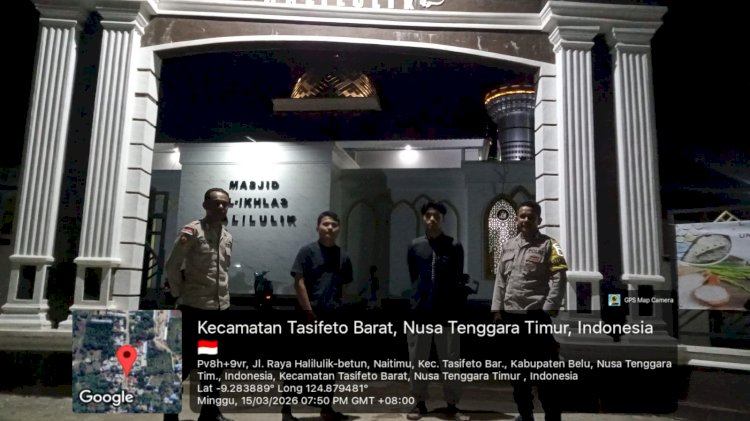 Terus Ciptakan Rasa Aman, Piket SPKT Regu III Polsek Tasbar Gelar Patroli dan Pengamanan Shalat Tarawih Malam ke 26 Ramadan 1447 H