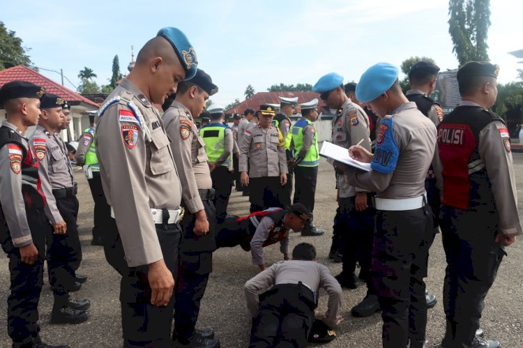 Uji Disiplin Anggota, Wakapolres Belu bersama Propam kembali Cek Sikap Tampang dan Surat-surat