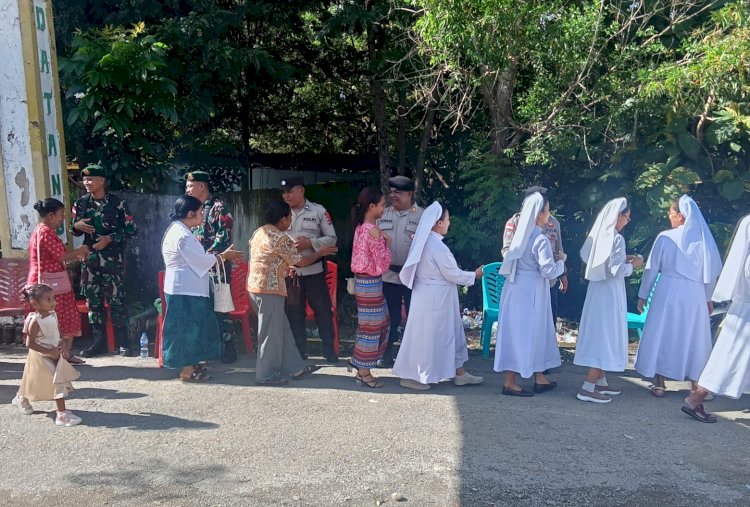 Misa Kedua Paskah 2026, Polres Belu Kembali Bersinergi dengan Instansi Terkait Bersinergi Turun ke Gereja Jamin Ibadah Berjalan Aman dan Nyaman