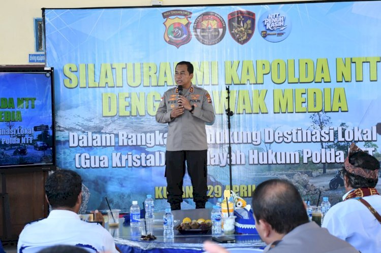 Kapolda NTT jalin silaturahmi dengan awak media, dorong promosi Wisata Gua Kristal dan beri dukungan pengembangan fasilitas