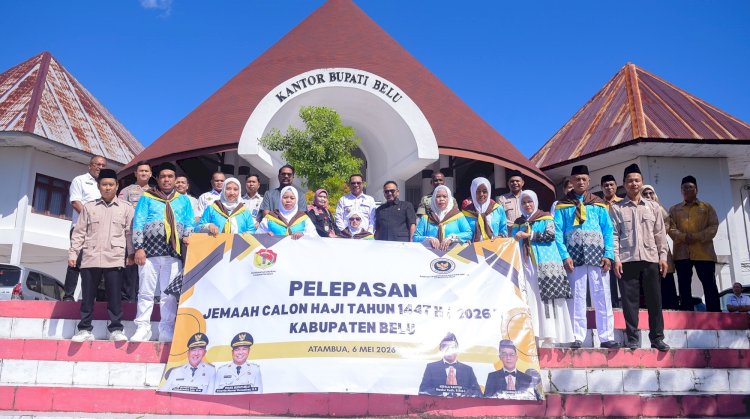 Wakili Kapolres Belu, Kasat Lantas Lepas 12 Calon Jamaah Haji Asal Kabupaten Belu