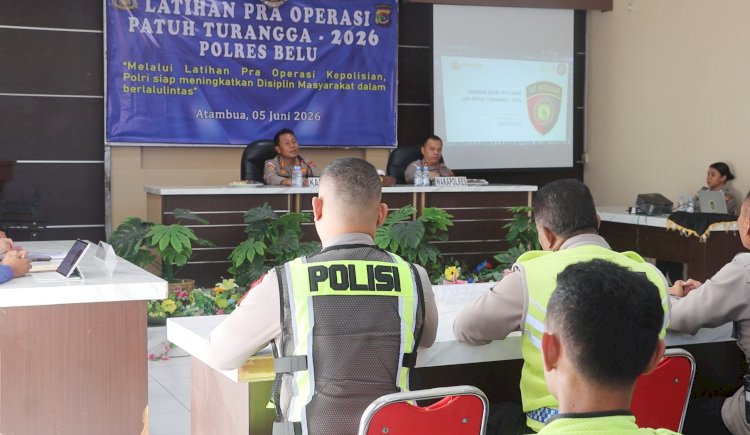 Pimpin Latihan Pra Operasi, Kapolres Belu Tekankan Anggota Pahami Sasaran dan Cara Bertindak dalam Operasi Patuh Turangga 2026