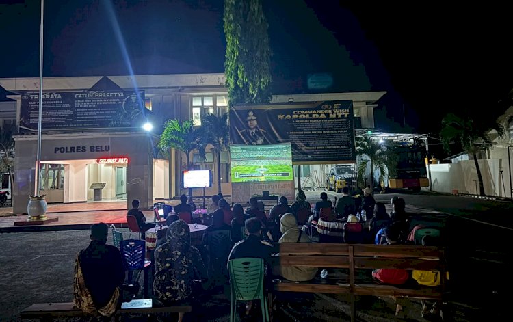 Semarakan HUT Bhayangkara ke 80, Polres Belu dan Jajaran Ajak Masyarakat Gelar Nobar Pembukaan Piala Dunia 2026