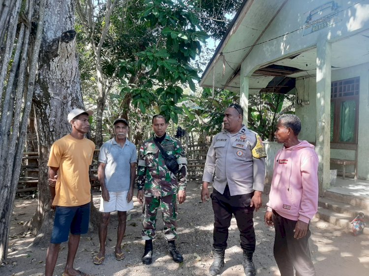 Ada Gangguan Kamtibmas Segera Lapor Kami, Pesan Bhabinkamtibmas Polres Belu dan Babinsa TNI Saat Sambang ke desa Sadi