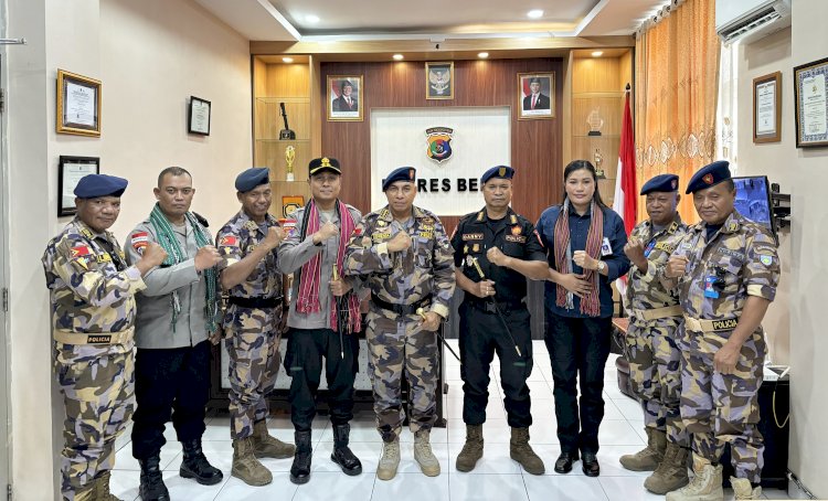 Perkuat Sinergitas dan Kerja Sama Lintas Batas Negara, Kapolres Belu, AKBP I Gede Eka Putra Astawa Sambut Hangat Kunjungan Komandan UPF PNTL