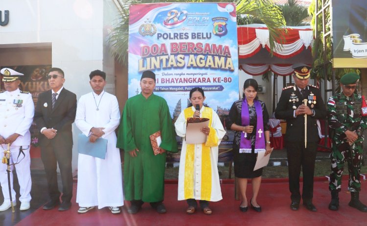 Dari Batas Negeri, Polres Belu Gandeng Tokoh Lintas Agama Gelar Doa Bersama Maknai Peringatan Hari Bhayangkara ke 80