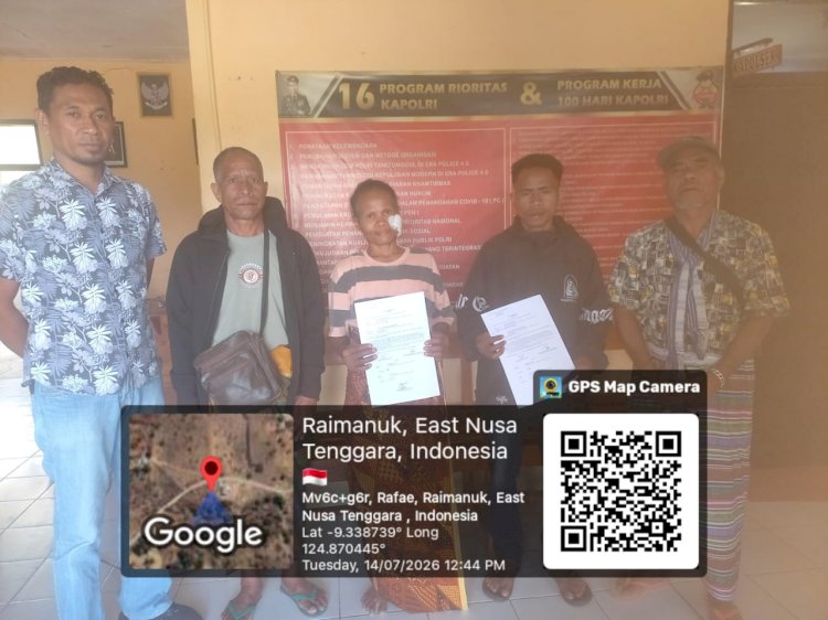 Optimalkan Restorative Justice, Polsek Raimanuk Polres Belu Damaikan Bibi dan Keponakan yang Terlibat Kasus Penganiayaan