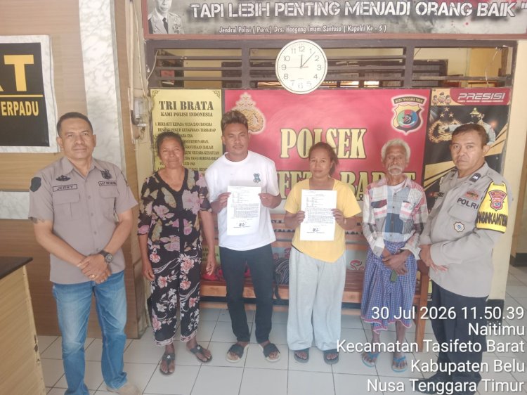 Lewat Restorative Justice, Polsek Tasifeto Barat Damaikan Calon Pasutri Asal Rinbesihat yang Terlibat Penganiayaan