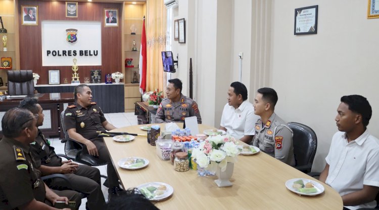Perkuat Kerja Sama Antar Instansi, Kapolres Belu Sambut Hangat Kunjungan Silaturahmi Kepala Kantor Kejaksaan Negeri Belu