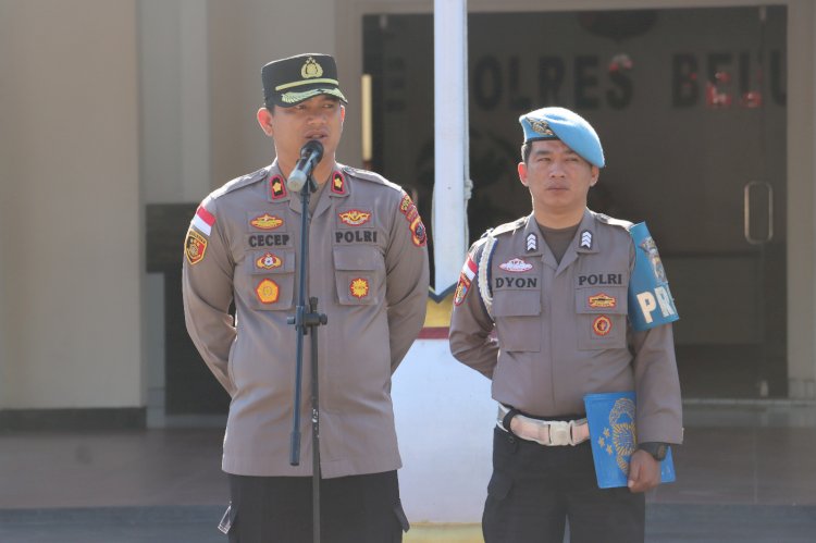 Apel Jam Pimpinan, Wakapolres Belu Tekankan Soal Disiplin dan Kekompakan Personel dalam Pelaksanaan Tugas