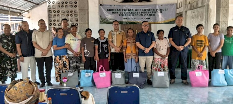 Wakili Kapolres Belu, Wakapolres Hadiri Sosialisasi Perekrutan Tenaga Kerja Panen PT Agrinas Palma Nusantara di Naekasa