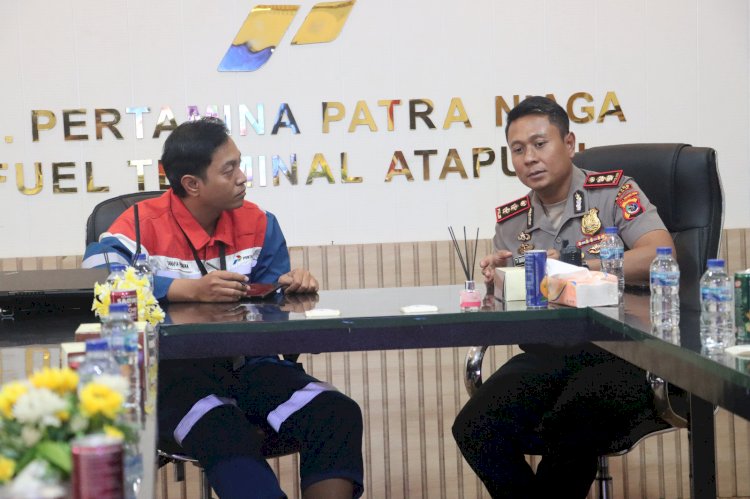 Jaga Ketersediaan BBM dan Pastikan Penyaluran Tepat Sasaran, Kapolres Belu Lakukan Koordinasi dengan Pertamina Fuel Terminal Atapupu
