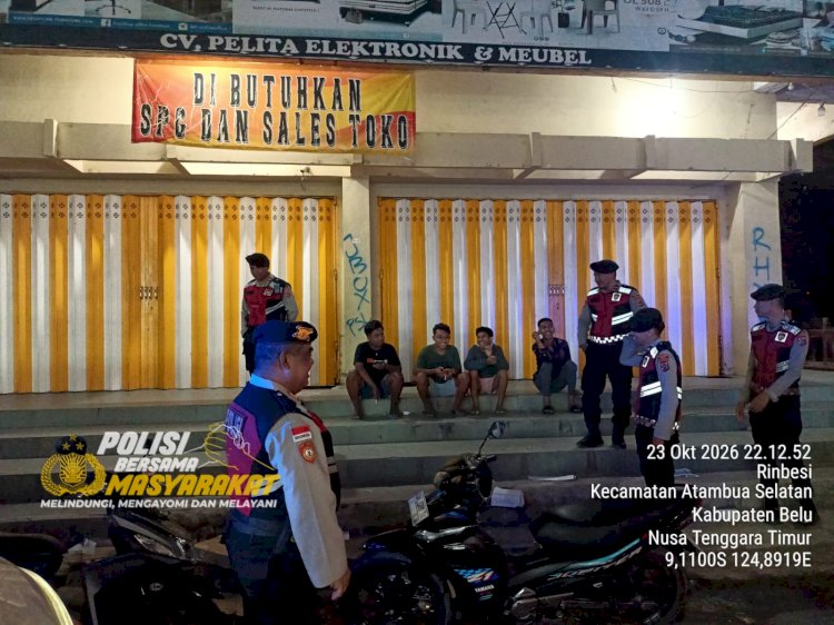 Senantiasa Menjaga Situasi Kondusif di Malam Hari, Kasat Samapta Polres Belu Pimpin Tim Turjawali Gelar Patroli Dialogis di Seputaran Kota