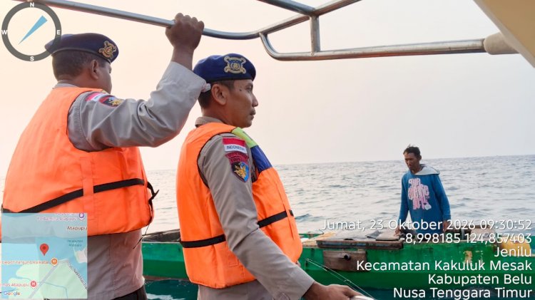 Patroli di Perairan Atapupu, Sat Polairud Polres Belu Imbau Nelayan Utamakan Keselamatan saat Melaut