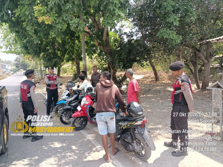 Wujudkan Ruang Publik yang Aman, Unit Turjawali Samapta Polres Belu Gencar Laksanakan Patroli Dialogis di Seputaran Kota