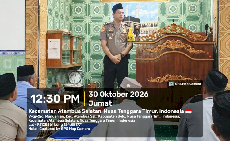 Perkuat Silaturahmi Melalui Jumat Keliling, Wakapolres Belu Ajak Jamaah Husnul Khatimah Bersama Polri Jaga Kamtibmas dan Manfaatkan Layanan 110