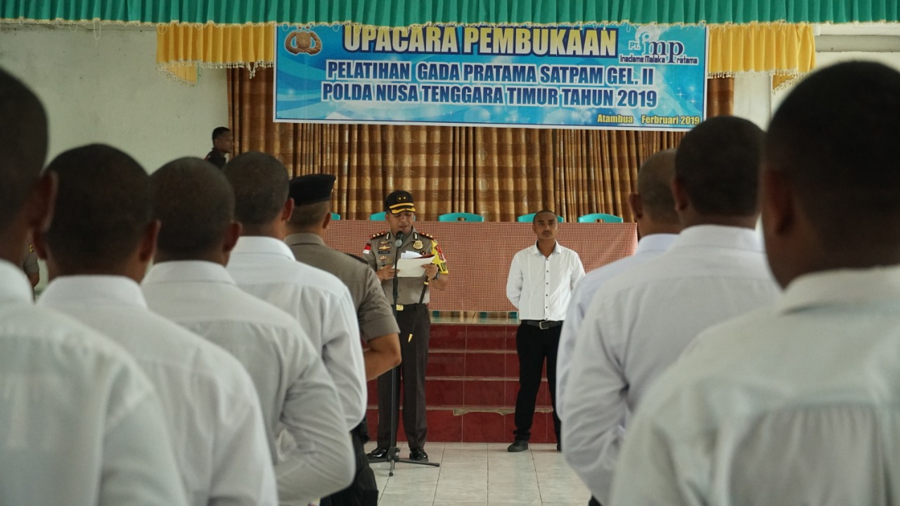 Kapolres Belu Buka Pelatihan Gada Pratama Satpam Gelombang II Tahun 2019
