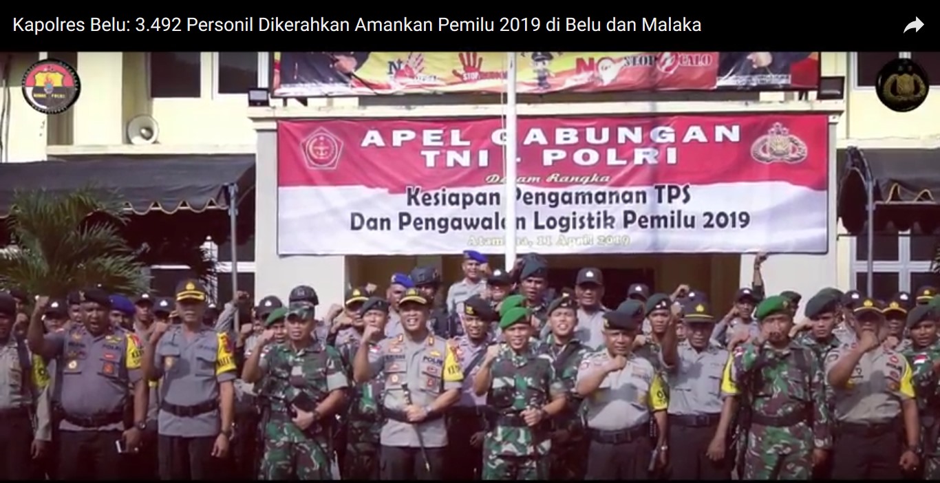 Video, Ribuan Anggota Gabungan TNI-Polri Siap Amankan Pemilu 2019