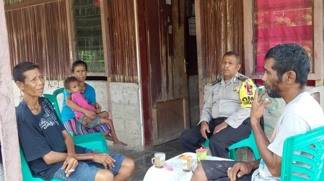Sambang ke Desa Pantauan, BRIPKA Caitano Amaral Ingatkan Warga Waspadai Kasus Pencurian