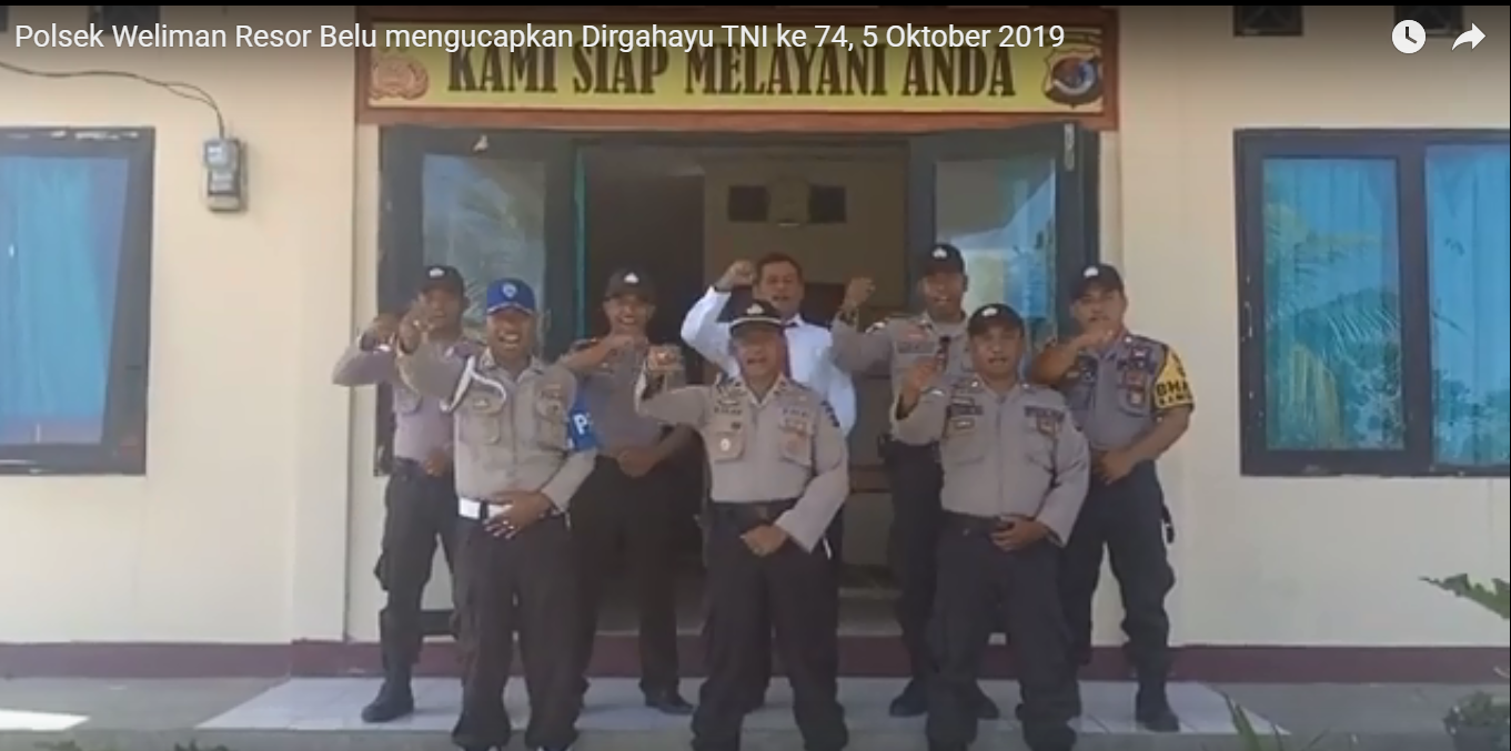 TNI-Polri Jaya, Sebait Ucapan dari Polsek Weliman di Hari Ulang Tahun TNI ke 74