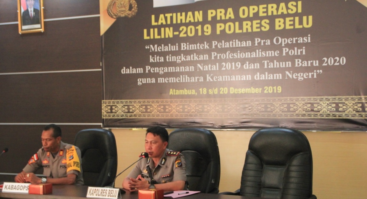 Kapolres Belu Buka Latihan Pra Operasi Lilin Turangga 2019