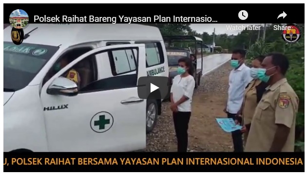 Video, Polsek Raihat Bareng Yayasan Plan Internasional Indonesia Keliling Desa Kampanye Pencegahan Covid-19